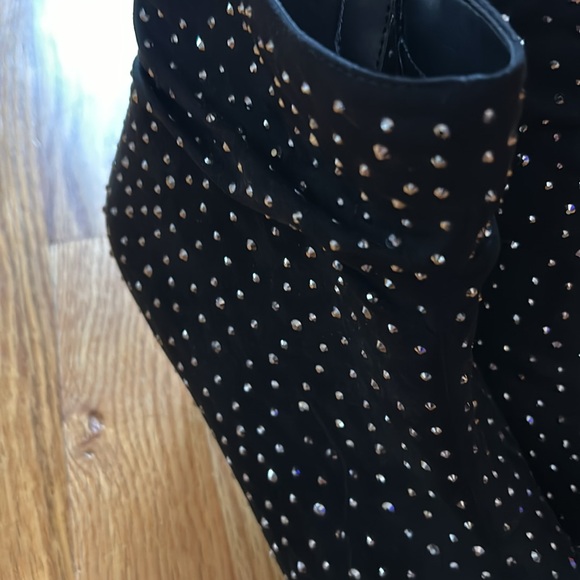 NWOT Nina Suede and Bling Booties - Picture 2 of 5